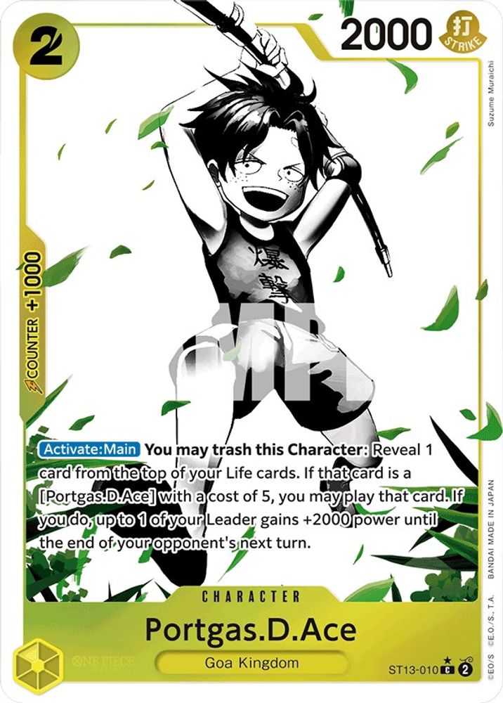 Portgas.D.Ace [Alternate Art] ST13-010 One Piece Card Game
