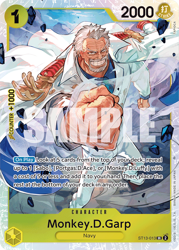 Monkey.D.Garp [Alternate Art] JP ST13-013 One Piece Card Game