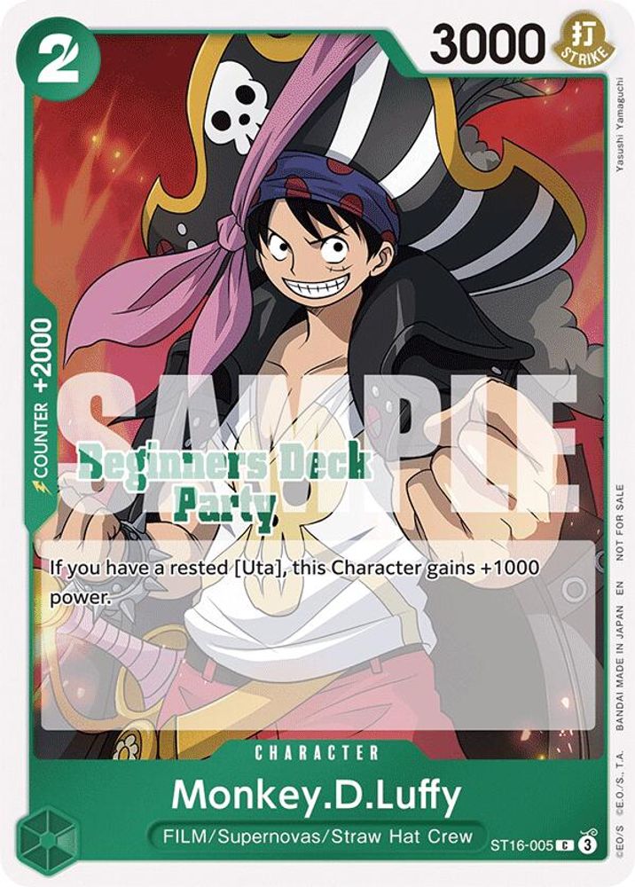 Monkey.D.Luffy [Beginners Deck Party] ST16-005 One Piece Card Game