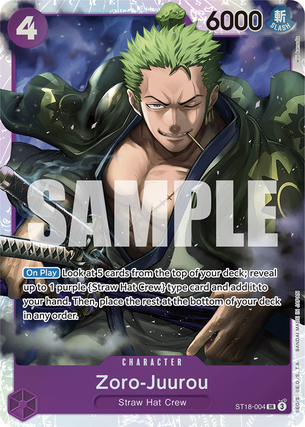 Zoro-Juurou [Treasure Chest] JP ST18-004 One Piece Card Game