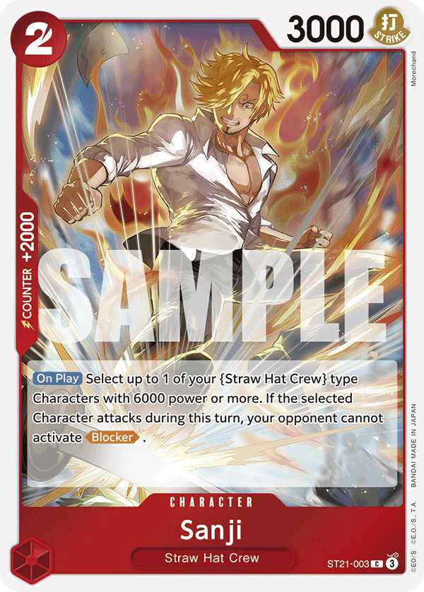 Sanji [Best Selection] JP ST21-003 One Piece Card Game