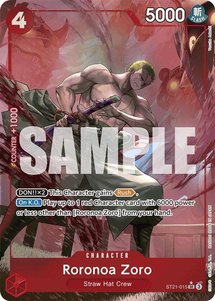 Roronoa Zoro [Parallel Foil] ST21-015 One Piece Card Game