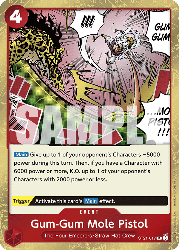 Gum-Gum Mole Pistol ST21-017 One Piece Card Game