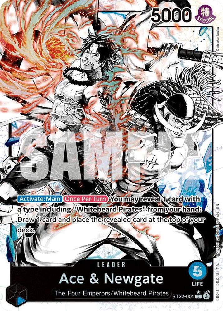 Ace &amp; Newgate [Alternate Art] ST22-001 One Piece Card Game