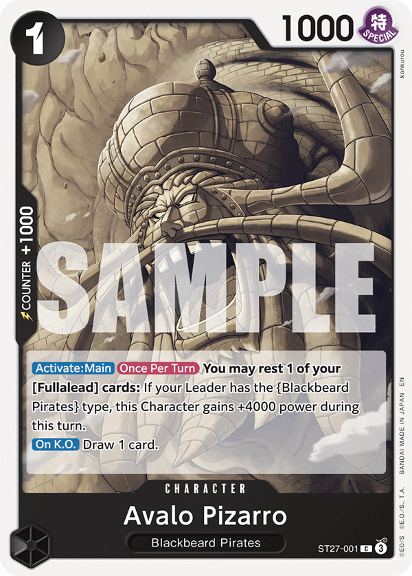 Avalo Pizarro ST27-001 One Piece Card Game