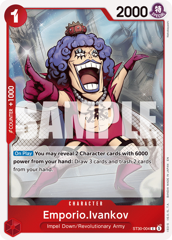 Emporio.Ivankov [Alternate Art] JP ST30-004 One Piece Card Game
