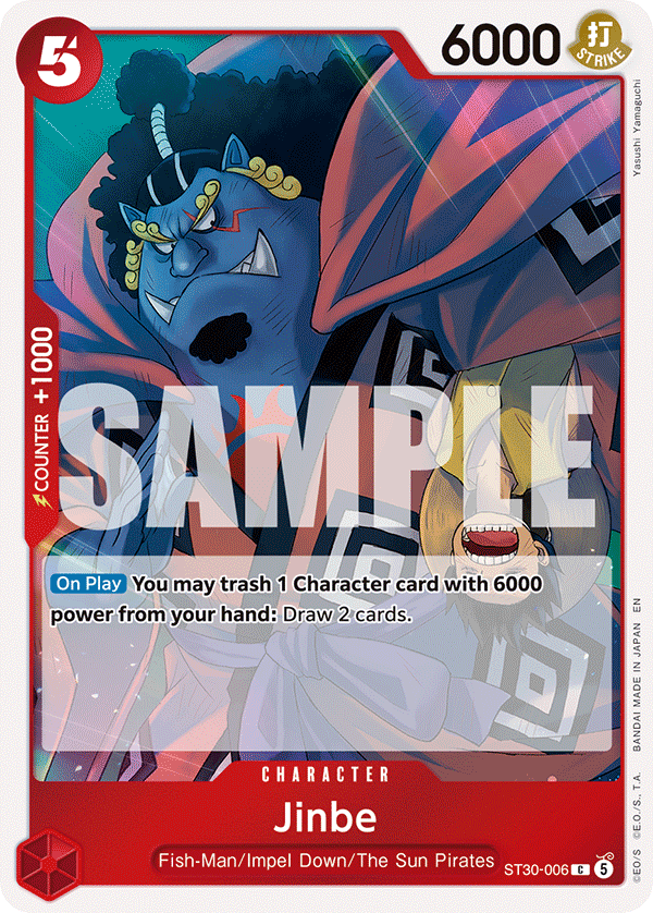 Jinbe [Alternate Art] JP ST30-006 One Piece Card Game
