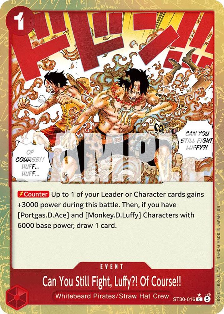 Can You Still Fight, Luffy?! Of Course!! [Alternate Art] ST30-016 One Piece Card Game