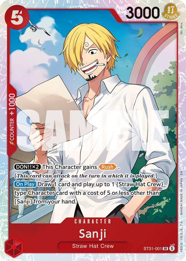 Sanji ST31-001 One Piece Card Game