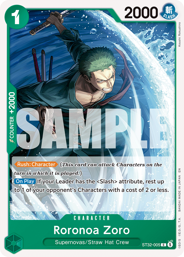 Roronoa Zoro ST32-005 One Piece Card Game